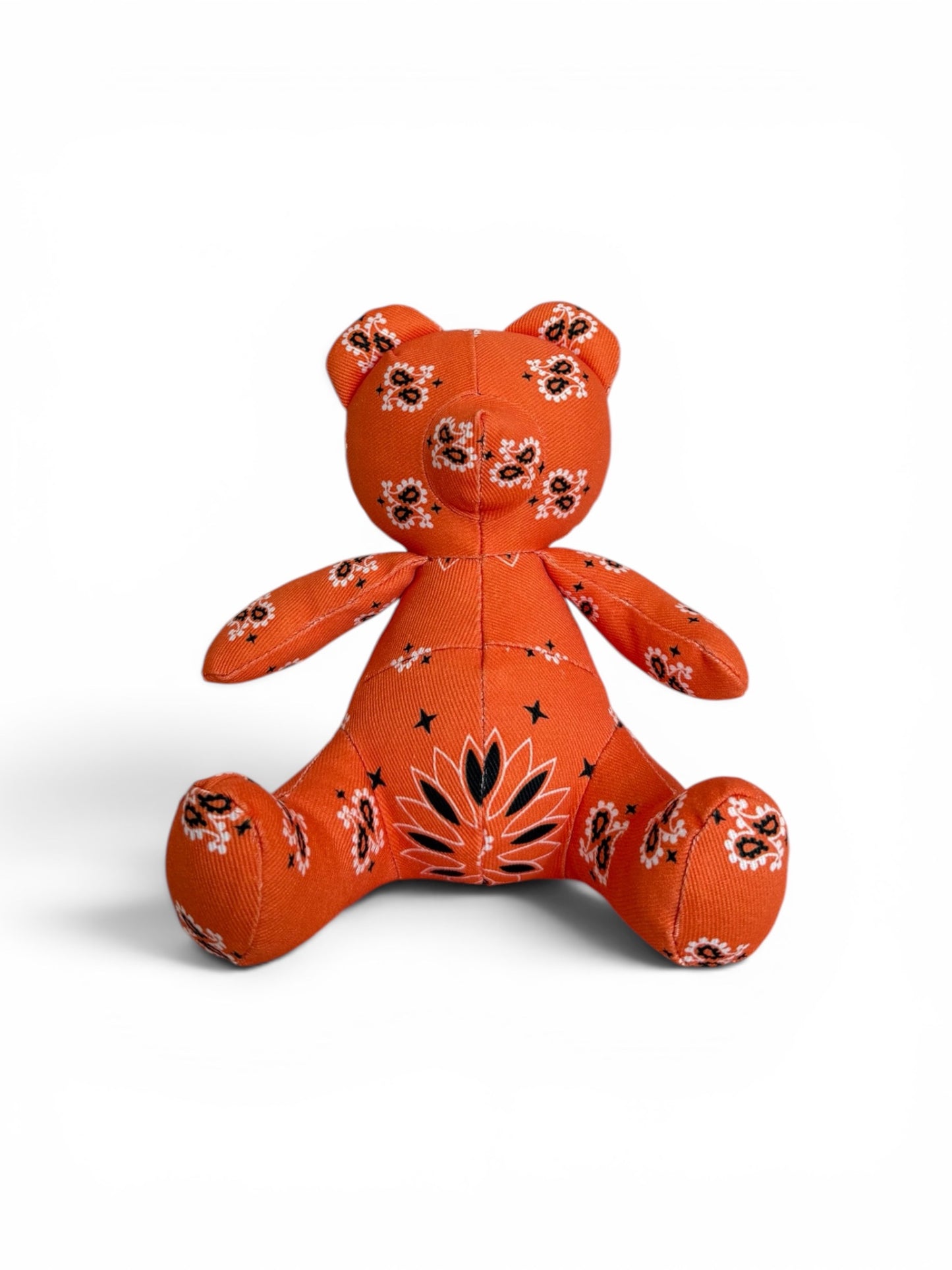 Orange Denim Paisley Teddy Bear