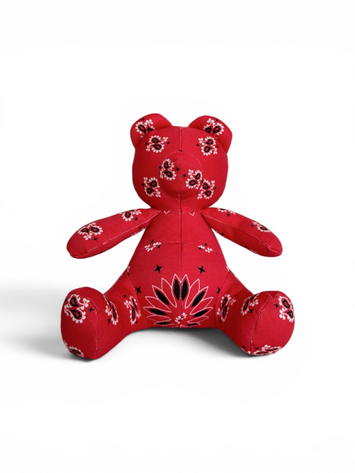 Red Denim Paisley Teddy Bear