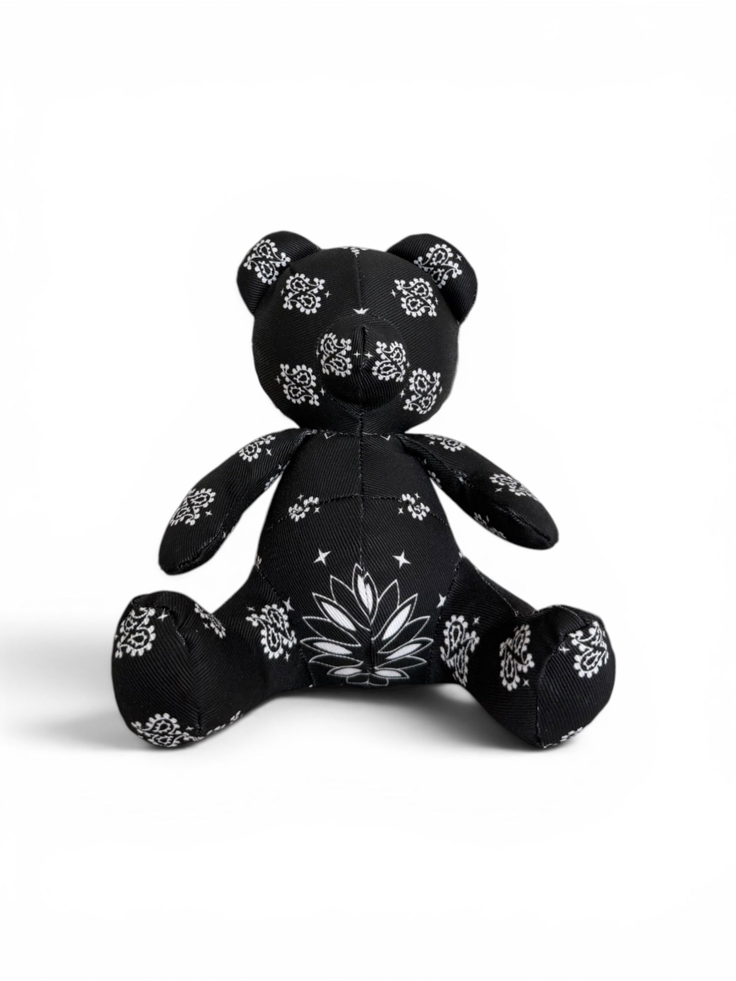Black Denim Paisley Teddy Bear