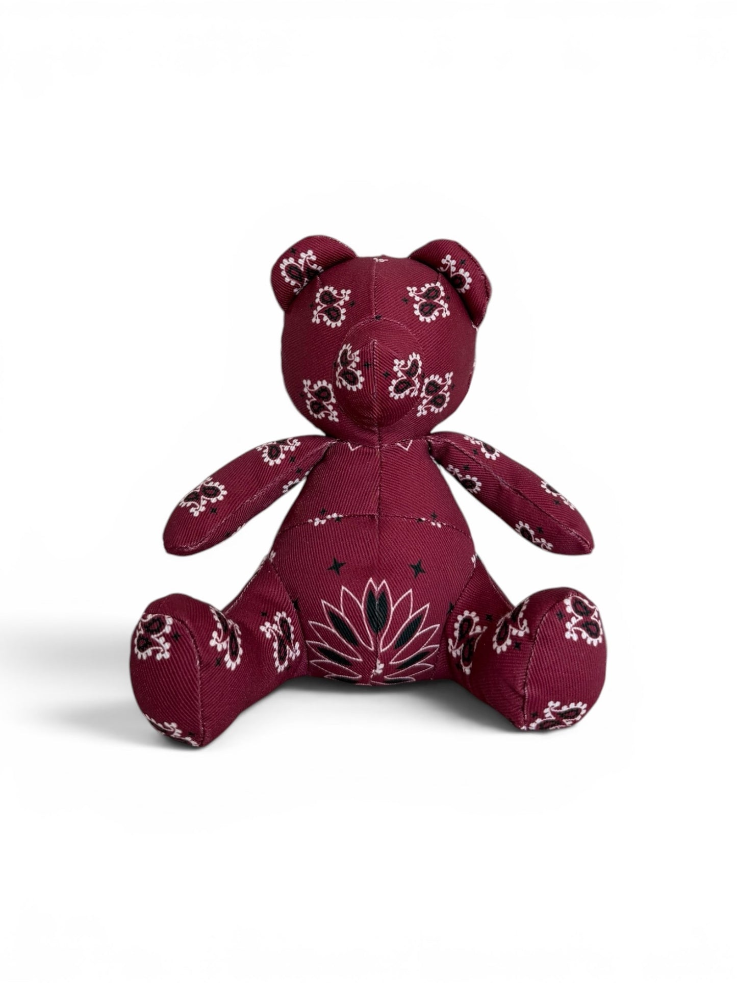 Wine Denim Paisley Teddy Bear