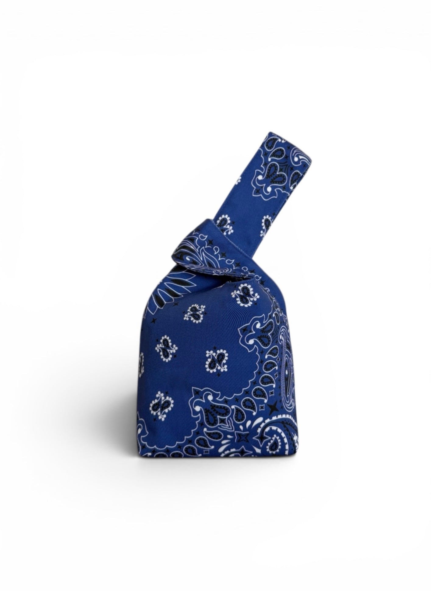 Blue Denim Paisley Knot Bag