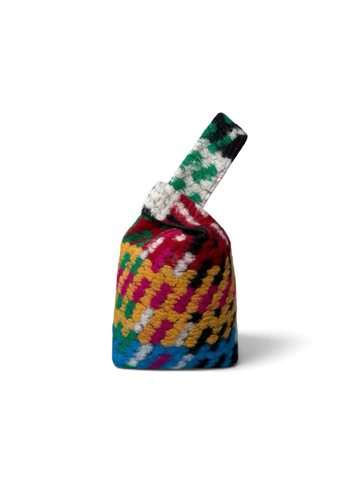 Polychromatic Wool Flannel Knot Bag