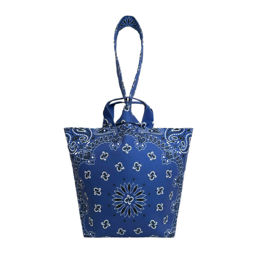 Cobalt Blue Paisley Tote Knot Bag
