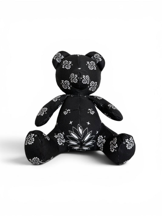 Black Denim Paisley Teddy Bear