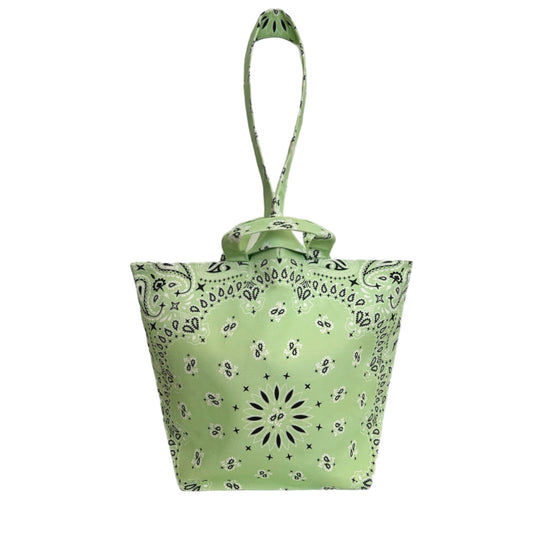 Mint Green Paisley Tote Knot Bag