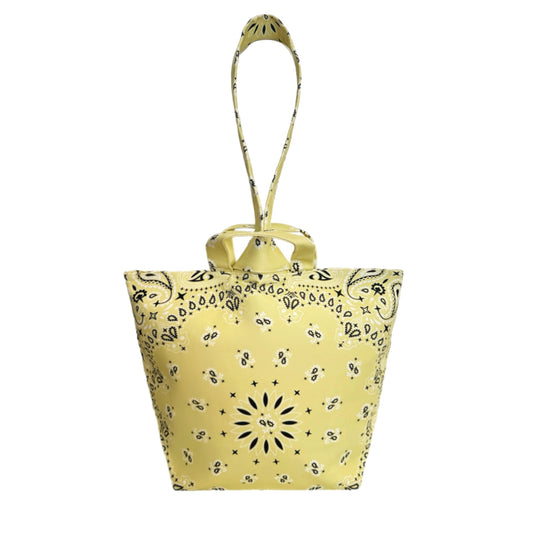 Butter Tan Paisley Tote Knot Bag