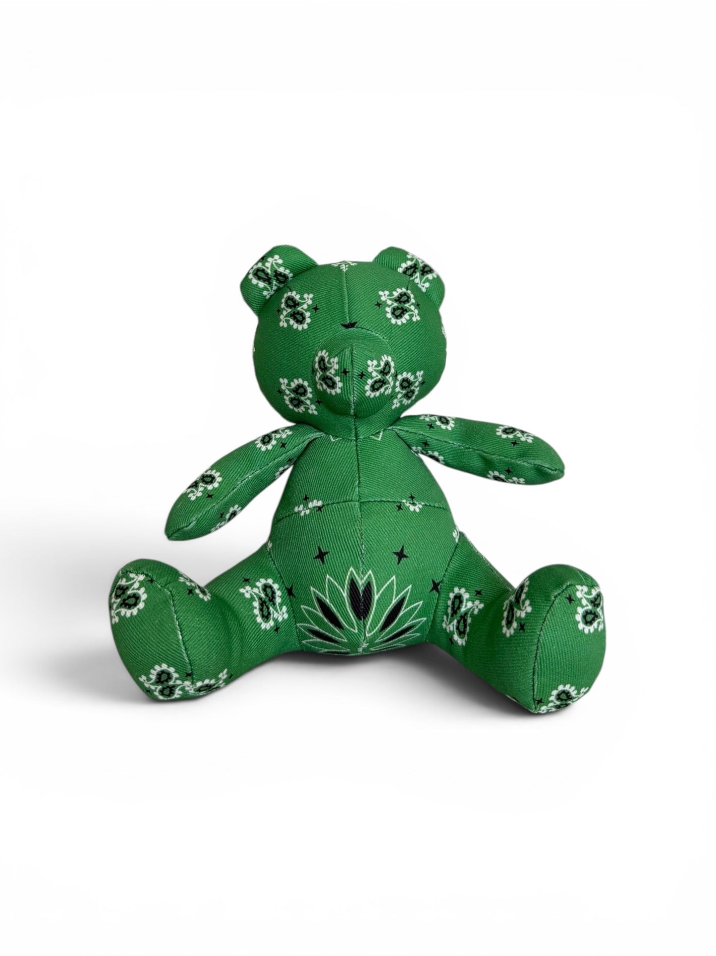 Green Denim Paisley Teddy Bear