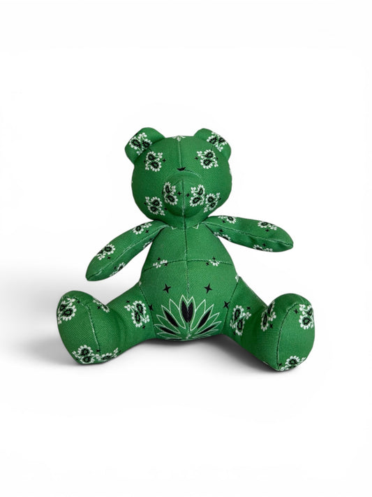 Green Denim Paisley Teddy Bear