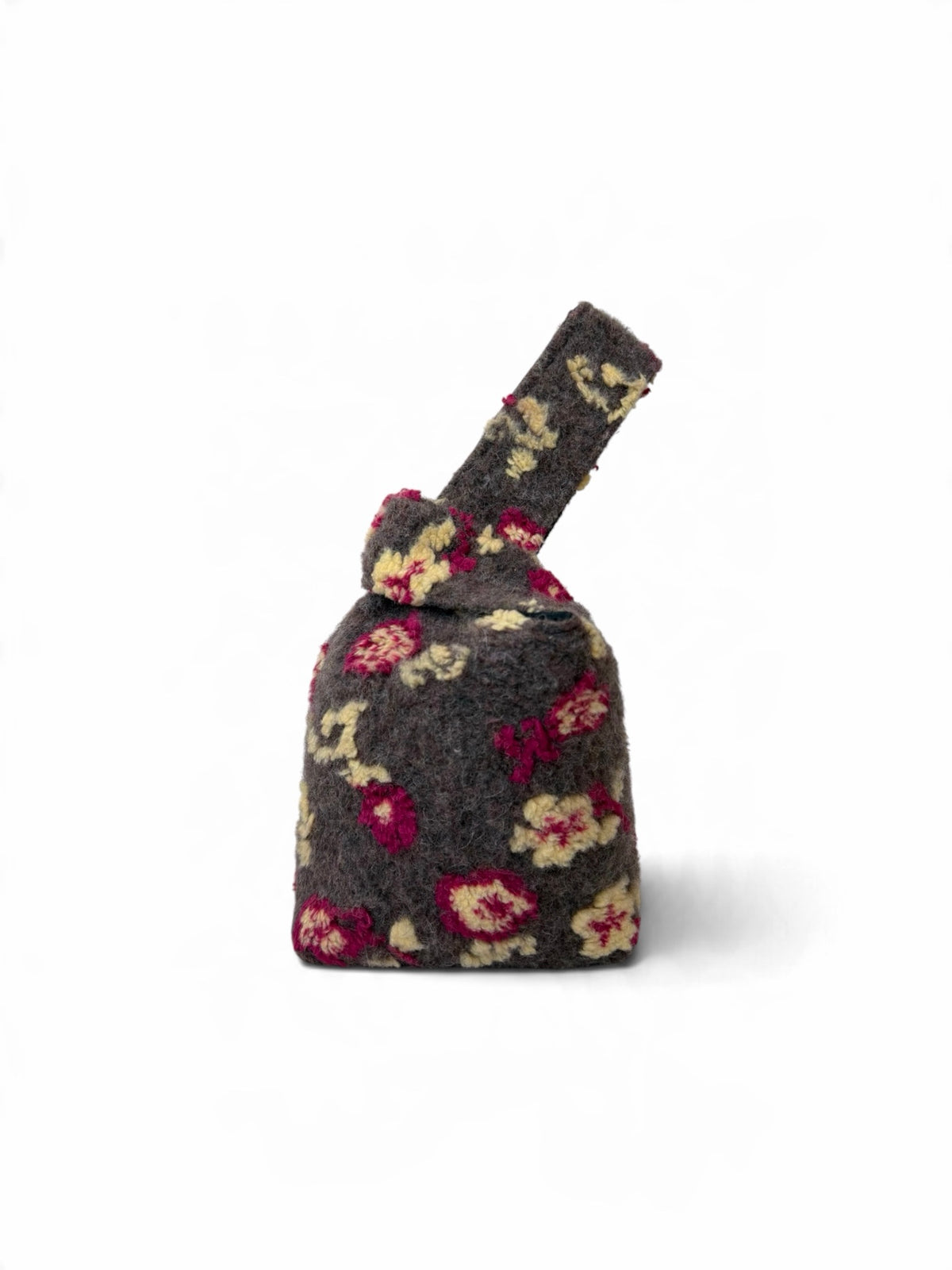 Floral Nappa Wool Knot Bag