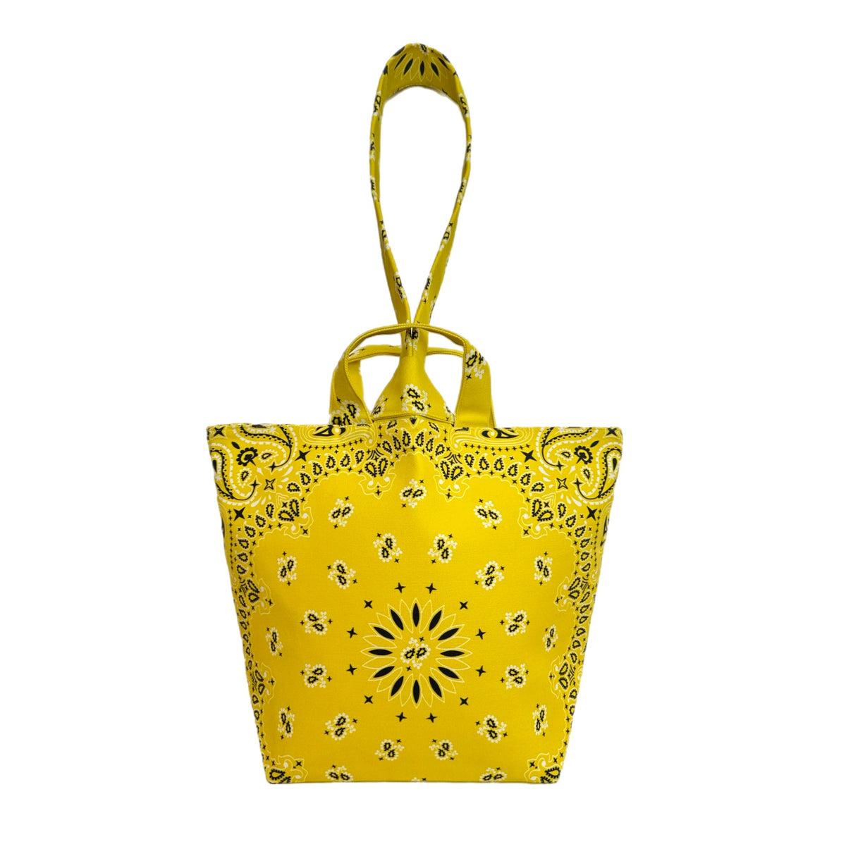 Lemon Yellow Paisley Tote Knot Bag